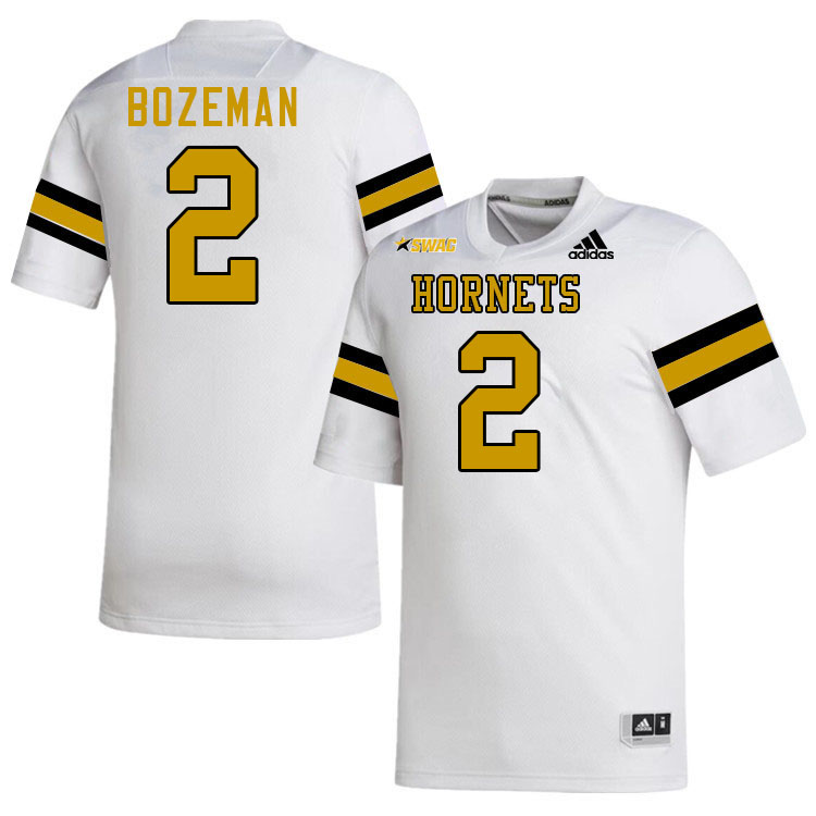 Alabama State Hornets #2 Tacaris Bozeman College Football Jerseys Stitched Sale-White
